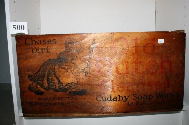 Old Dutch Cleanser Wood Crate: Old Dutch Cleanser Wood Crate – 13 1/2" x 20" (sides warped)