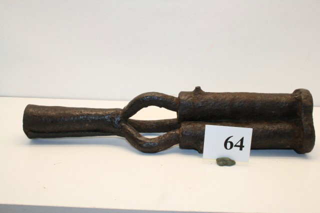 3 Barrel Boarding Cannon: 3 Barrel Boarding Cannon – 13" long, 17th Century, Hand Forged