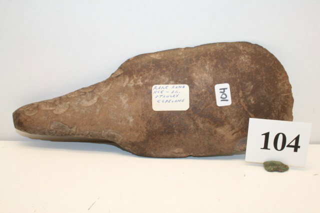Rare Paddle Spud: 10" x 4" Rare Paddle Spud – Highly Polished, Ex. Dr. Copeland, C C Hood Coll. – Williams Co. Tenn.