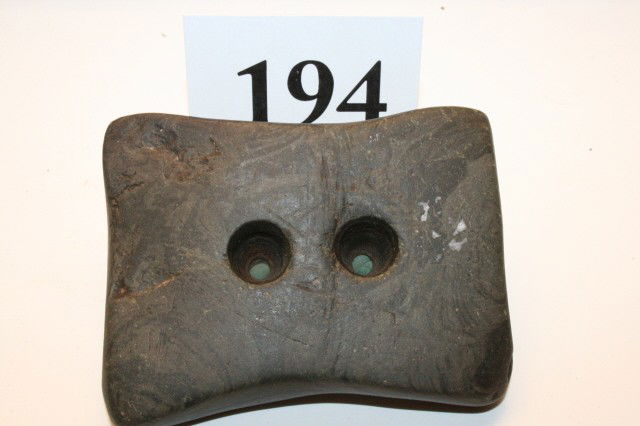 Quadro Concave Gorget: 3 1/8" x 2 ½" Quadro Concave Gorget – Darke Co. Ohio – Jackson C.O.A.