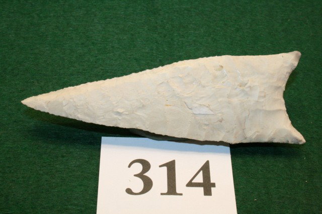 Dalton Point: 4 3/8" x 1 ½" Fine Thin Dalton Point – Cole Co. Mo. – Rogers-Partain C.O.A.'s