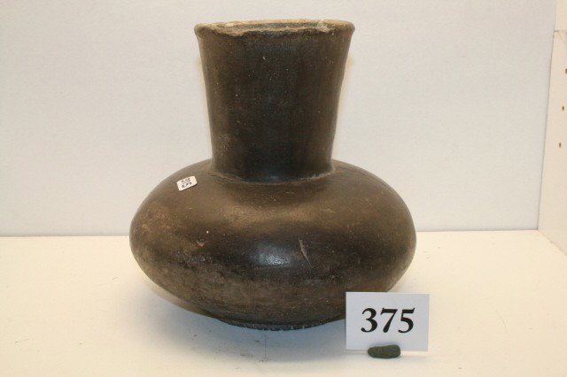 Water Bottle: 8" x 8" Wide Mouth Water Bottle – cracked around neck and one side – Greene Co. Ark. – Bill Rollett Collection