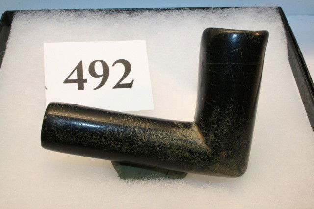 Wall Steatite Elbow Pipe: 3 ½" x 2 ½" Thin Wall Steatite Elbow Pipe – Cocke Co. Tenn.
