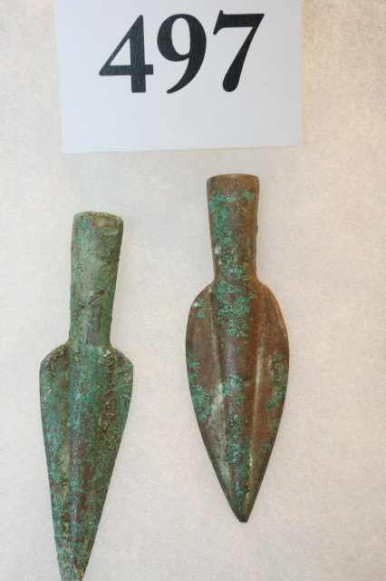 (2) Iron Age Spears: 5 x 6 Frame (2) Iron Age Spears – average 6" each