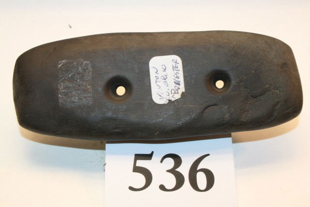 Brabed Slate Gorget: 4 ½" x 1 ¾" Brabed Slate Gorget – Vinton Co. Ohio