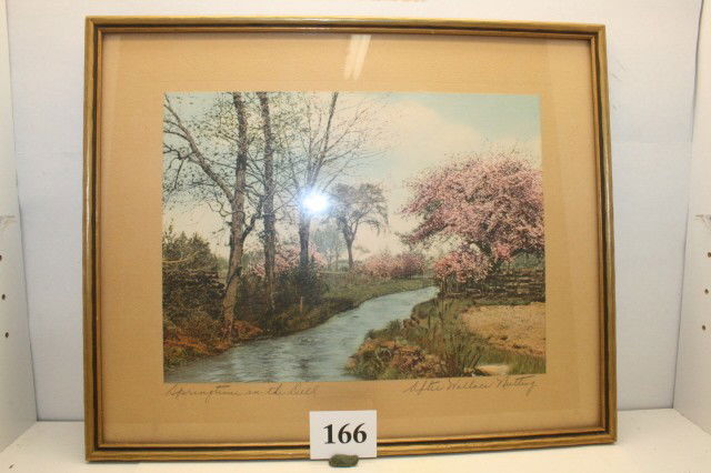 The Springtime in the Dell: "The Springtime in the Dell" – signed After Wallace Nutting – 16 ¾ wide x 13 ¾ tall