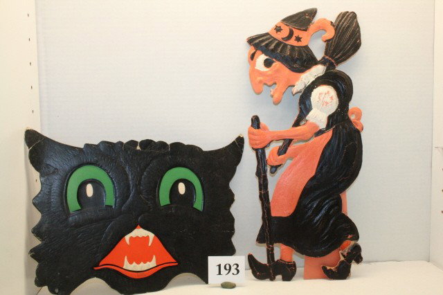 Wicked Witch Stand-up: Cardboard Wicked Witch Stand-up 15 ½ tall - Black Cat 12 inches wide