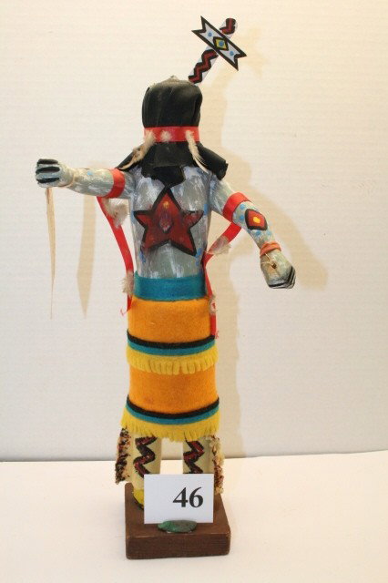 Apache Hand Carved Crown Dancer: 15" Apache Hand Carved Crown Dancer made by George Sekabaker