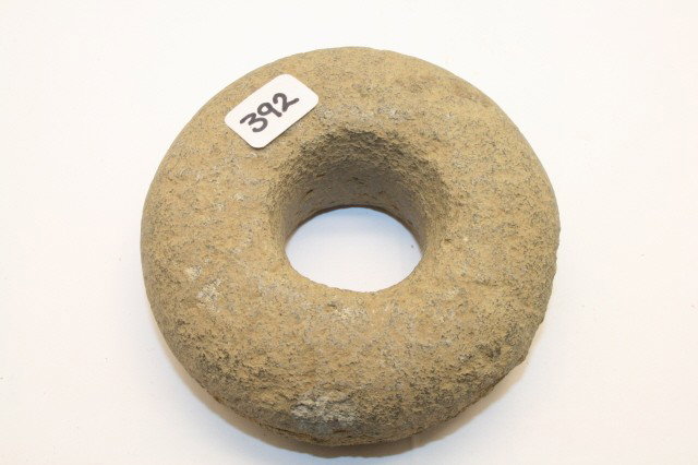 Stone Pre Columbian Mace Head: 3 5/8" Stone Pre Columbian Mace Head 1000-500 B.C. Costa Rica