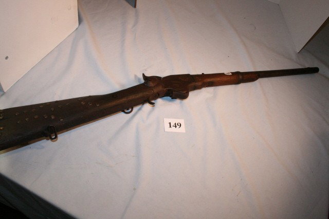 1860 Spencer Carbine: 1860 Spencer Carbine – Indian Owned, brass trade decoration, one side only, Montana, Relic Condition
