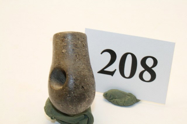 1 ½” Engraved Vase Pipe: 1 ½” Engraved Vase Pipe – Portsmouth, Ohio (Ohio Pipestone)