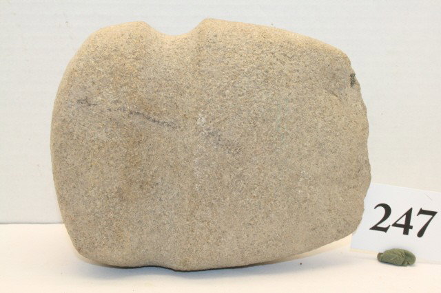 ¾ Groove Granite Axe: 6 ¾” ¾ Groove Granite Axe – Licking Co. Ohio – Bit Damage
