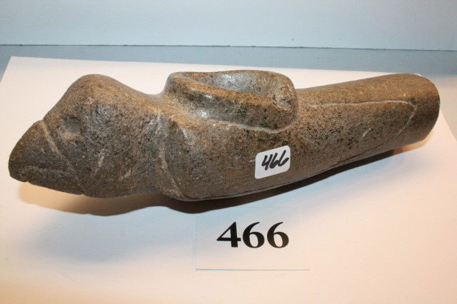 Great Pipe Bird Effigy Steatite: 8 ¾” Fine Sale Highlight! – Great Pipe Bird Effigy Steatite – Walker Co. Georgia – Ex. Parker- Melvin Collection – Jackson C.O.A.