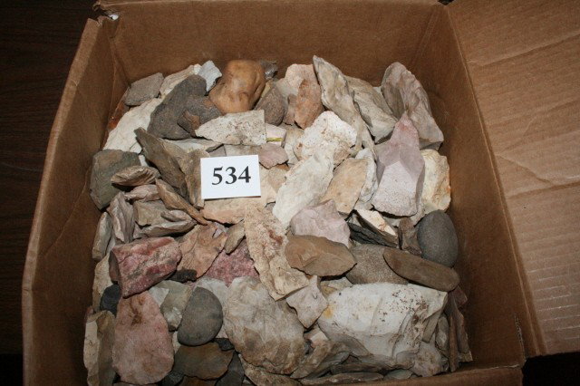 Box Lot of Midwestern Flint Tools: Large Box Lot of Midwestern Flint Tools
