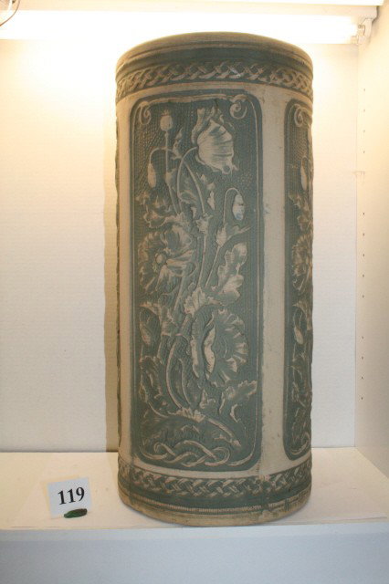 Stoneware Umbrella Stand: Stoneware Umbrella Stand – 22” x 10” – unmarked