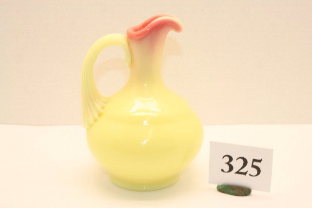 Fenton Burmese Gloss Cruet: Marked Fenton Burmese Gloss Cruet