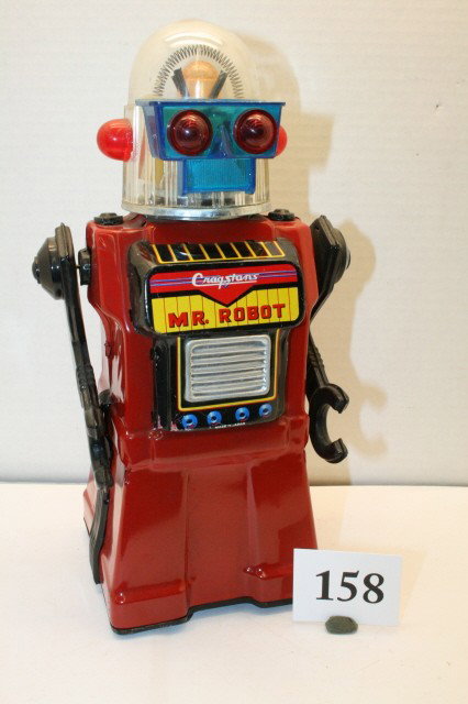 Cragstan Mr. Robot: Cragstan Mr. Robot – original dome – working but does have rust to inside of battery box (EXC)