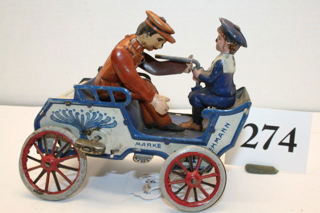 Naughty Boy Wind up Toy: Lehmann, Germany, Naughty Boy Wind up Toy – wheels loose – needs adjustments on mech. (EXC)