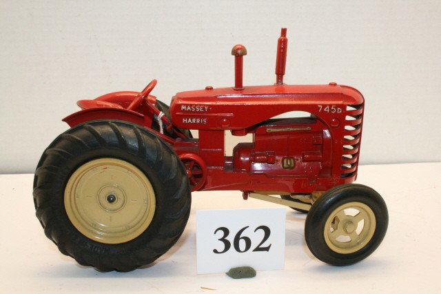 Lesney Massey Harris Tractor #745D: Lesney Massey Harris Tractor #745D – 7 ½” – hard to find tractor (Pristine)- exhaust pipe is bent