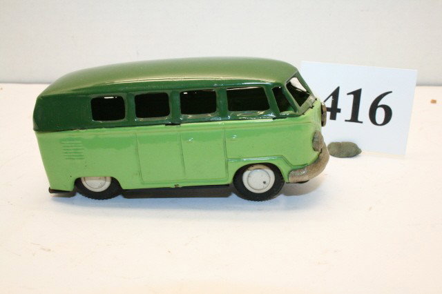 S. Tin VW Friction Bus: S. Tin VW Friction Bus 4” (Mint)