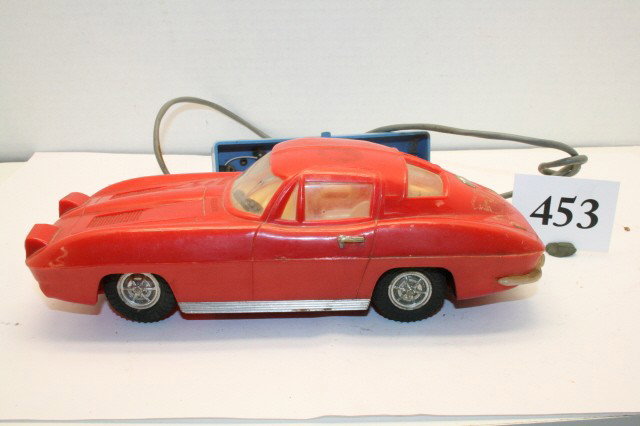 Remote Control Plastic Corvette: Remote Control Plastic Corvette – as is 9”