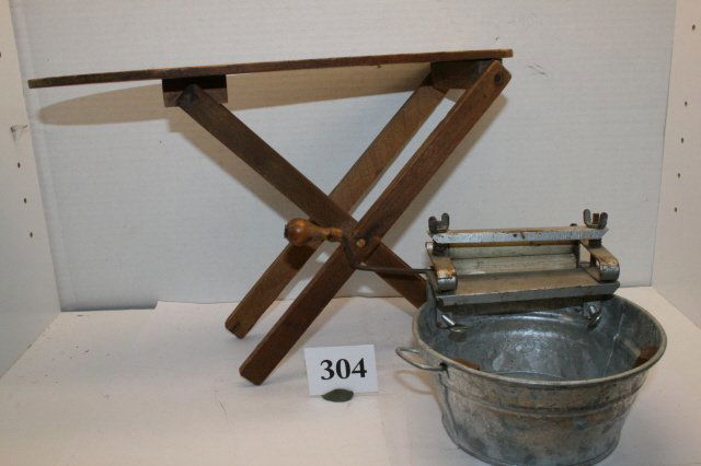 Wood Ironing Board: Wood Ironing Board – 9” tall & Wash Tub