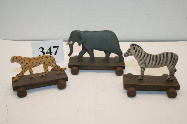 3 Circus Animals on wheels: 3 Circus Animals on wheels – 3 ½”