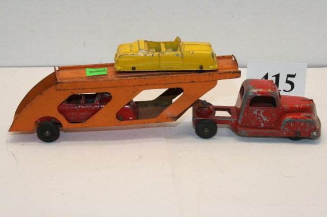 Tootsie Toy Car Hauler & 2 Cars: Tootsie Toy Car Hauler & 2 Cars
