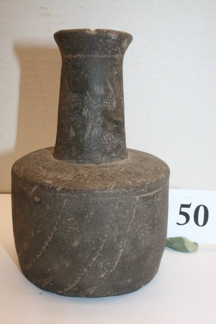 Engraved Round Stemmed Bottle: 5 ¾” x 4” Engraved Round Stemmed Bottle – Plate 282 Caddo Book