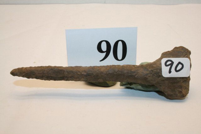 4 ¾” Tennessee T Drill: 4 ¾” Tennessee T Drill – Hardin Co. Tenn. – Mottled Dover Flint – Fine!