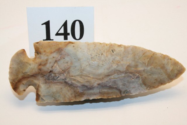 Flint Ridge Dovetail: 4 ¾” Fine Flint Ridge Dovetail Point – Ex. Earl Townsend- Wachtel Coll. – Davis Grade 10. and Jackson C.O.A.’s Ross Co. Ohio