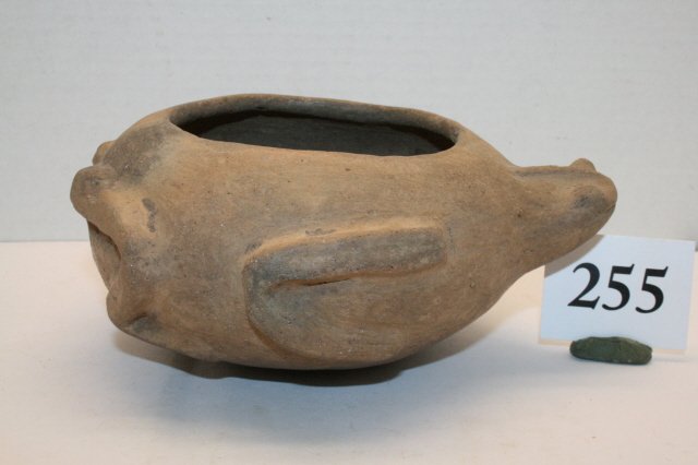 Rattlehead Frog Pottery Bowl: 3” x 7” Rare Rattlehead Frog Pottery Bowl – Hickman Co. Kentucky found by Dennis Walker – pictured in Who’s Who #10 page 265