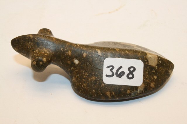 Porphory Popeye Birdstone: 3 ¼” x 1 ½” Porphory Popeye Birdstone – Marion Co. Indiana – formerly in Hugh Young, ex. Stevens Collection – Davis Grade 10 C.O.A.