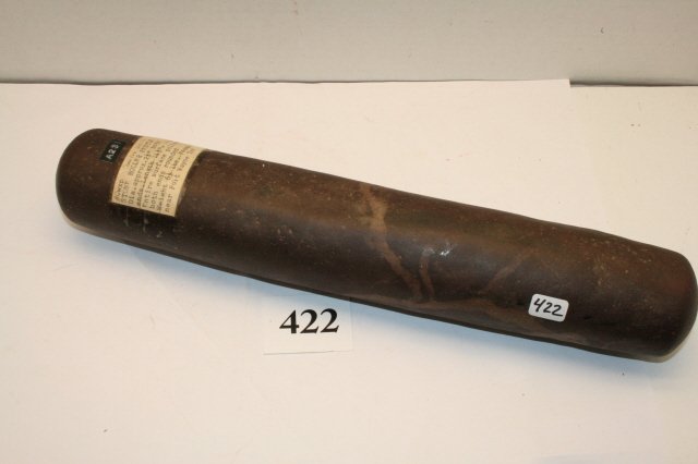 14” Stone Roller Pestle: 14” Stone Roller Pestle – entire surface heavily polished, weighs 6 1/2lbs. Fort Wayne Ind. – great color! (Rare)