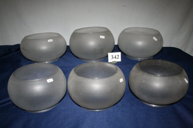 6 Satin Gas Shades: 6 Satin Gas Shades with 5” fitters