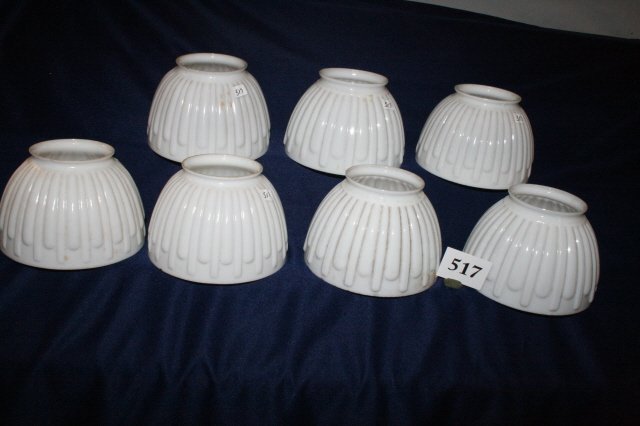 7 Matching White Shades: 7 Matching White Shades -3 ½” fitters