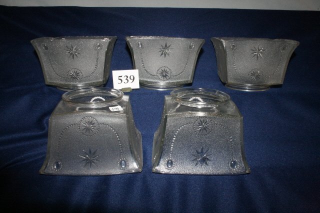 5 Square Gas Shades: 5 Square Gas Shades – 4” fitters – misc. chips