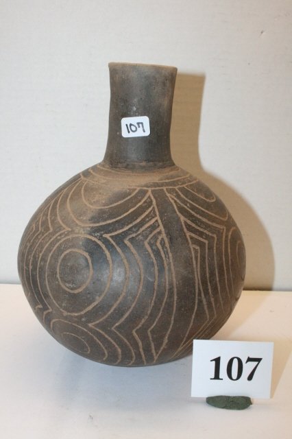 Incised Water Jar: 8 ¼” x 6” Incised Water Jar – pictured plate #182 Caddo Book by Jack Bonds