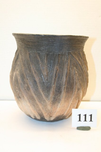 7 ½” x 7” Relief Carved Jar: 7 ½” x 7” Relief Carved Jar – pictured Plate #237 (full page) Caddo Book by Jack Bonds – some restoration to rim