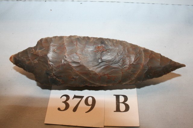 Red Ochre Stained Sonora Turkey Tail Point: 6 ¼” Red Ochre Stained Sonora Turkey Tail Point Putty C.O.A