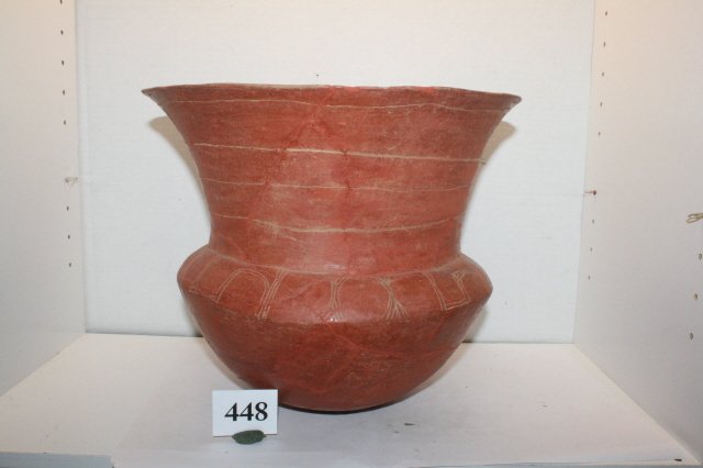 Red Avery Seed Jar: 11 x 12 ½” Red Avery Seed Jar – restored, Clark Co. Ark.