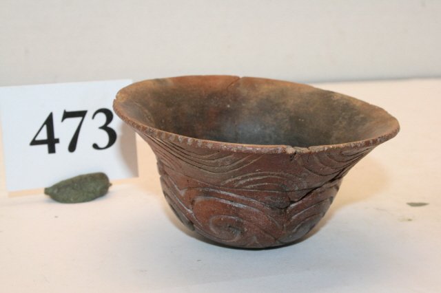 Engraved Avery Bottle: 1 ¾” x 3 ½” Engraved Avery Bottle – Clark Co. Ark. – Broken & glued