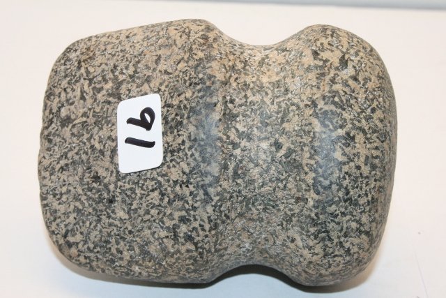 Full Groove Speckled Granite Axe: 3 ¾” Full Groove Speckled Granite Axe – Ex. Dean Driscoll Coll.