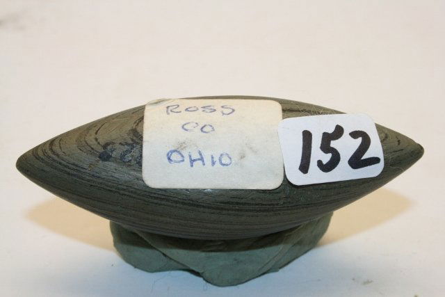 Banded Slate Pick Bannerstone: 3” Undrilled Banded Slate Pick Bannerstone – Ross Co. Ohio