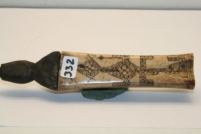 Bone Needle or Match Case: 6 5/8” Bone Needle or Match Case