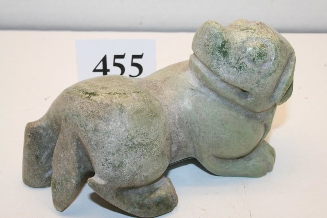Jadite Inca – Maya? Dog Effigy: 6” x 3 ½” Jadite Inca – Maya? Dog Effigy