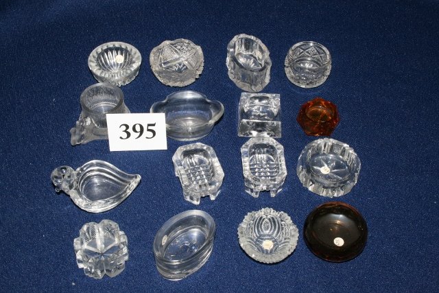 16 Assorted Salt Dips: 16 Assorted Salt Dips – mostly pressed, nick & chips