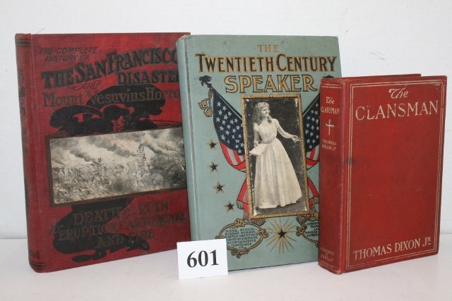 3 Books: The Clansman: 3 Books: The Clansman, The Twentieth Century Speaker, The San Francisco Disaster