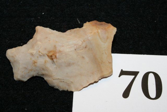 Flint Ridge Hafted Shaft Scraper: 2 1/8” Rare Flint Ridge Hafted Shaft Scraper – Ray Johnson, Marion Co. Ohio