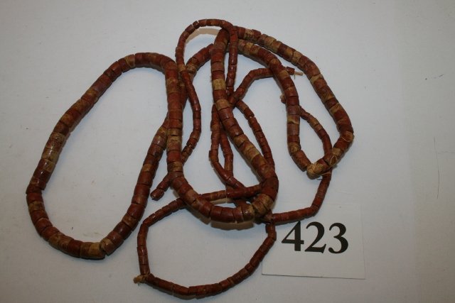 3 Strands Pipestone Beads: 3 Strands Pipestone Beads – one is 30” long, one is 21” and the 3rd is 9” long